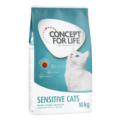 15% taniej! Concept for Life, karma sucha dla kota, różne rodzaje - Sensitive Cats, 10 kg