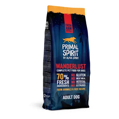 Primal Spirit 70% Wanderlust karma dla psów - Podwójne opakowanie: 2 x 12 kg