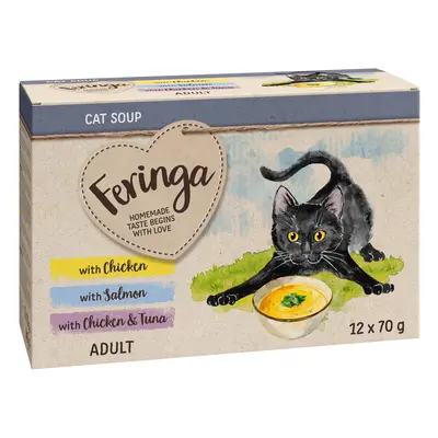 Feringa cat soup, zupa dla kota, 12 x 70 g - Pakiet mieszany