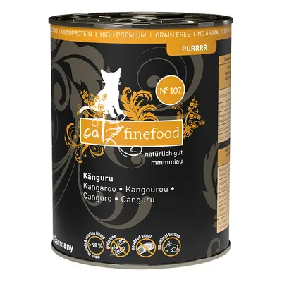 Catz Finefood Purrrr w puszkach, 12 x 400 g / 375 g - No. 107, kangur, 400 g