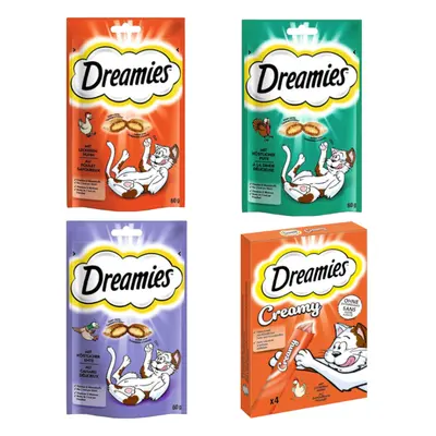 15% taniej! Dreamies: 44 x 10 g Creamy Snacks, kurczak + 2 x Kurczak + 2 x Kaczka + 2 x Indyk - 