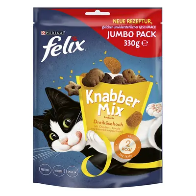 20% taniej! Felix, przysmaki, różne rodzaje - KnabberMix: Trzy sery, 330 g