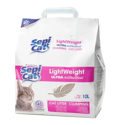 10% taniej! Sepicat LightWeight, żwirek dla kota, 8 l / 10 l - Ultra Antibacterial, 10 l