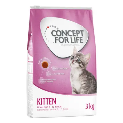 25% taniej! Concept for Life, karma sucha, 3 kg / 10 kg - Kitten, 3 kg