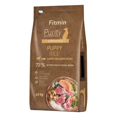 Dwupak Fitmin Purity - Rice Puppy, jagnięcina z łososiem, 2 x 12 kg