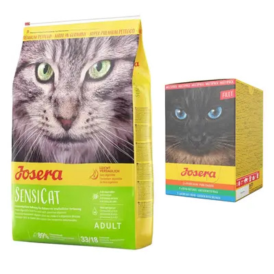 Zestaw: 10 kg Josera + Josera Filet, saszetki, 6 x 70 g w super cenie! - SensiCat, 10 kg