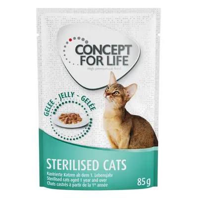 40 zł taniej! Concept for Life, karma mokra dla kota, 48 x 85 g - Sterilised Cats w galarecie