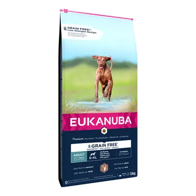 15% taniej! Eukanuba Grain Free, karma sucha dla psa, 12 kg - Adult Large Dogs, dziczyzna