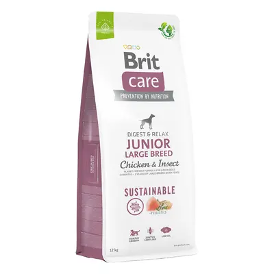 Brit Care Dog Sustainable Junior Large Breed, kurczak i insekty - 2 x 12 kg