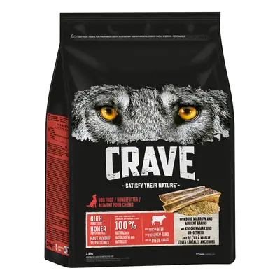 Crave karma sucha dla psa, wołowina ze szpikiem kostnym i prazbożem - 3 x 2,8 kg