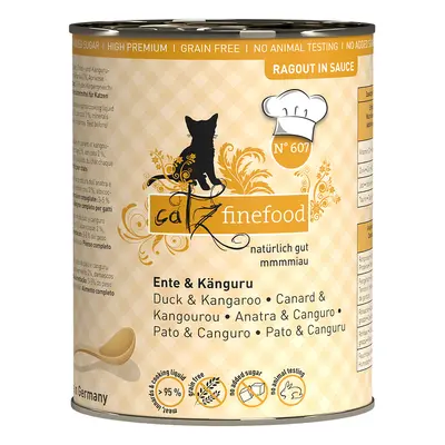 Pakiet catz finefood Ragout, 24 x 380 g - Nr. 607: Kaczka z kangurem