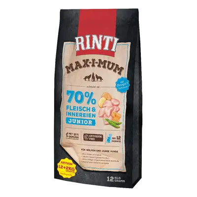 12 + 2 kg gratis! Rinti Max-i-mum, sucha karma dla psa, 14 kg - Junior, kurczak