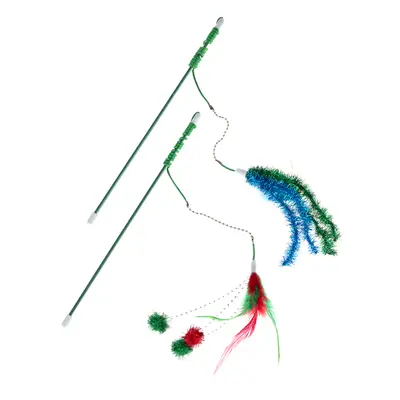 20% taniej! TIAKI Xmas zestaw wędek dla kota - 2 sztuki