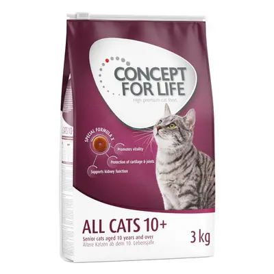 25% taniej! Concept for Life, karma sucha, 3 kg / 10 kg - All Cats 10+, 3 kg