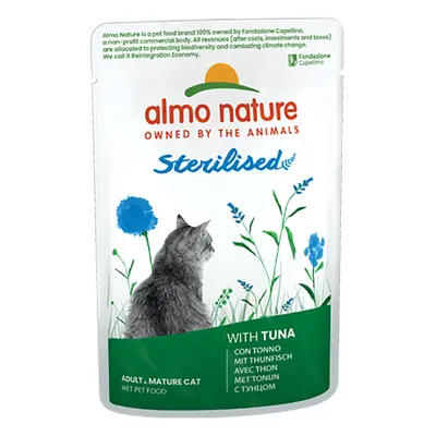 20 + 4 gratis! Almo Nature Holistic Sterilised, karma mokra dla kota, 24 x 70 g - Z tuńczykiem