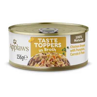 50% taniej! Applaws Taste Toppers, karma uzupełniająca dla psa, 6 x 156 g - W bulionie, kurczak 