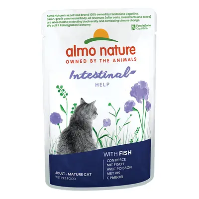 20 + 4 gratis! Almo Nature Holistic Intestinal Help, karma mokra dla kota, 24 x 70 g - Z rybą