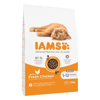 15% taniej! IAMS, karma sucha dla kota, 10 kg - Advanced Nutrition Kitten, ze świeżym kurczakiem