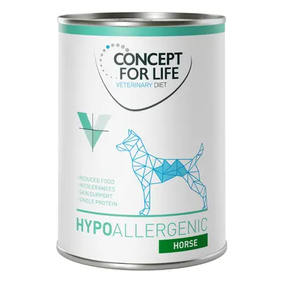 15% taniej! Concept for Life Veterinary Diet, karma mokra, 6 x 400 g - Hypoallergenic, konina