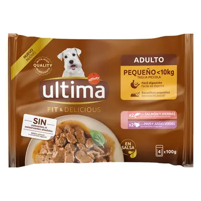 25% taniej! Ultima Fit & Delicious, karma mokra dla psa, 44 x 150 g / 88 x 100 g - Mini Adult, ł