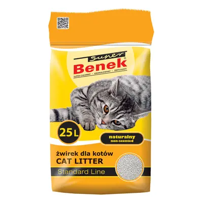 Benek Super naturalny żwirek dla kota - 25 l (ok. 20 kg)