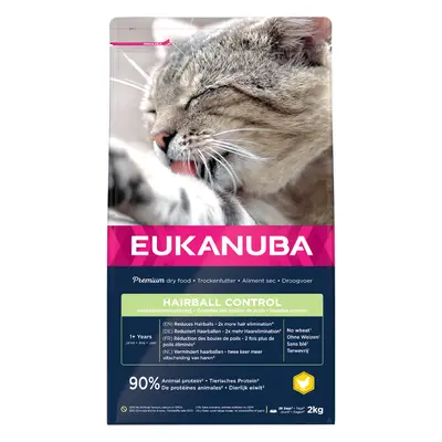 20% taniej! Eukanuba, karma sucha dla kota, 2 kg - Hairball Control Adult