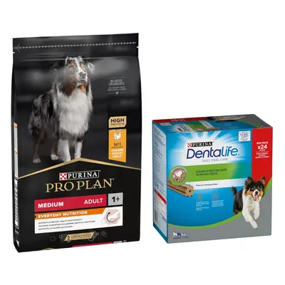 Purina Pro Plan, karma sucha dla psa + przysmak do gryzienia Purina Dentalife gratis! - Medium A