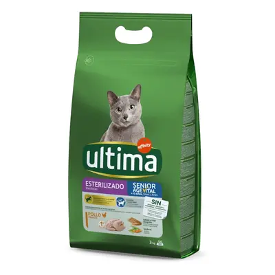 25% taniej! Ultima, karma sucha dla kota, 2 x 3 kg - Sterilized Senior