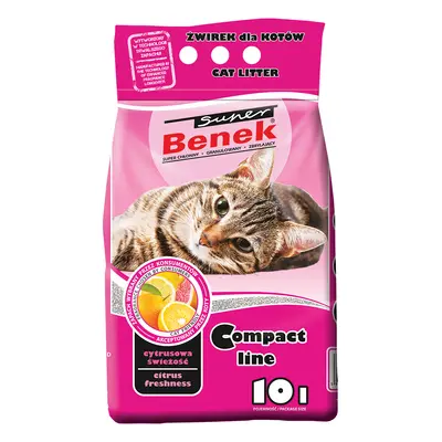 Benek Super Compact Cytrusowa świeżość żwirek dla kota - 10 l (ok. 8 kg)