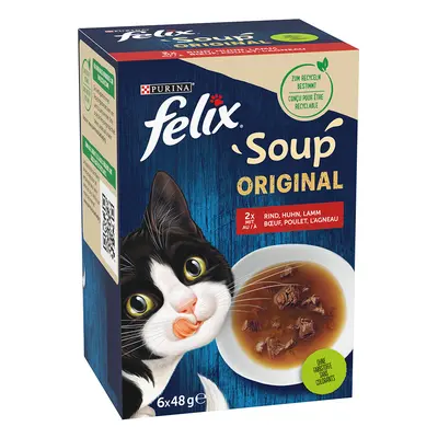 20 + 4 gratis! Felix Soup Filet / Soup, karma uzupełniająca, 24 x 48 g - Soup, wiejskie smaki