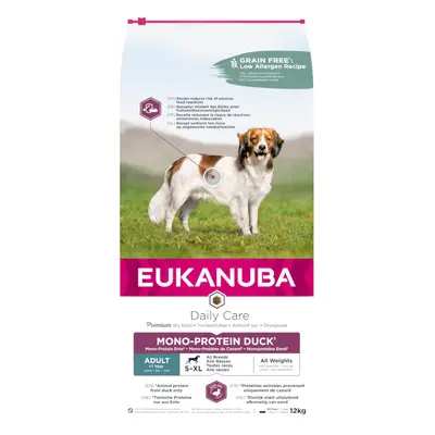 2,3 kg / 12 kg Eukanuba, karma sucha dla psa w super cenie! - Daily Care Monoprotein, kaczka,12 