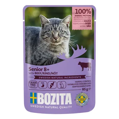 20% taniej! Bozita, karma mokra, saszetki, 12 x 85 g - Senior, kawałki w sosie, wołowina