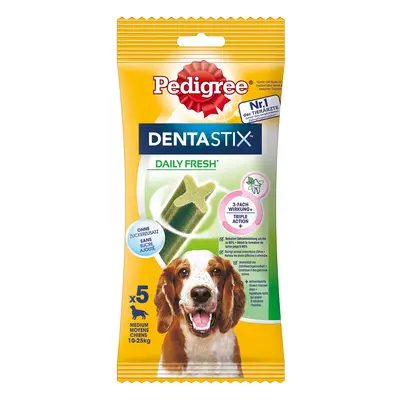 15% taniej! Przysmaki Pedigree, różne rodzaje - DentaStix Fresh, dla średnich psów, 128 g, 5 szt