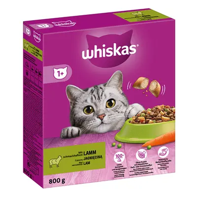 15% taniej! Whiskas sucha karma dla kota, różne rodzaje - 1+ z jagnięciną, 800 g