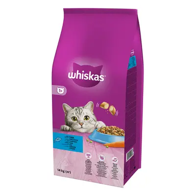 15% taniej! Whiskas sucha karma dla kota, różne rodzaje - 1+ z tuńczykiem, 14 kg