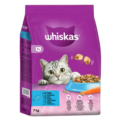 15% taniej! Whiskas sucha karma dla kota, różne rodzaje - 1+ z tuńczykiem, 7 kg