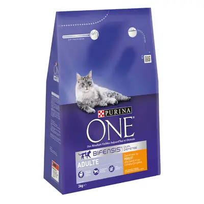 20% taniej! Purina ONE, karma sucha dla kota, 4 x 2,8 kg / 3 kg - Adult, kurczak, 4 x 3 kg