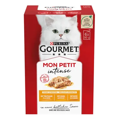 20% taniej! Gourmet Mon Petit w sosie, karma mokra dla kota, 48 x 50 g - Kaczka, kurczak, indyk