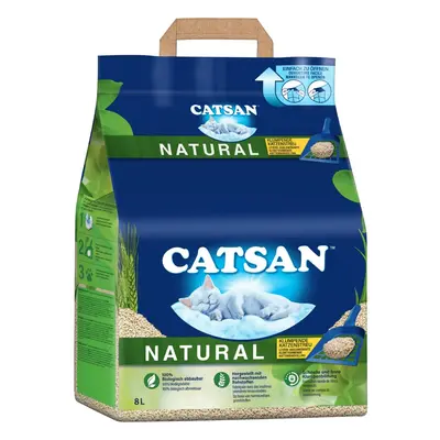 10% taniej! Catsan, żwirek dla kota, różne rodzaje - Natural żwirek zbrylający się, 8 l