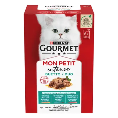 20% taniej! Gourmet Mon Petit w sosie, karma mokra dla kota, 48 x 50 g - Pakiet mieszany mięsno-