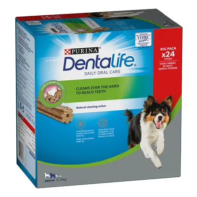 20% taniej! PURINA Dentalife, codzienna pielęgnacja zębów - Dla średnich psów, 24 sztuki (8 x 69