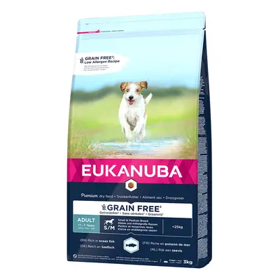 10% taniej! Eukanuba Grain Free, karma sucha dla psa, 3 kg / 12 kg - Adult Small/Medium Breed, r