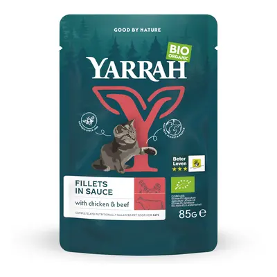 25% taniej! Yarrah Bio, mokra karma dla kota, róźne rodzaje - Filety w sosie, biowołowina, 14 x 