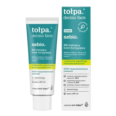 tołpa. sebio. BB matujący krem korygujący, dzień, SPF30, 40 ml