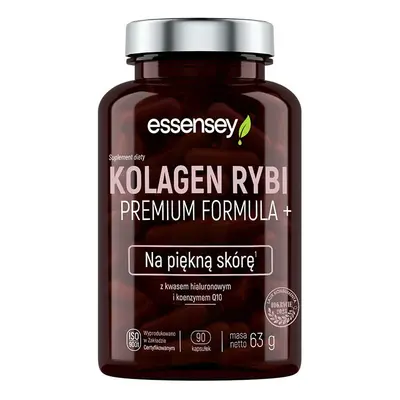 Wsparcie Włosów, Skóry, Paznokci Kolagen Rybi Essensey Kolagen Rybi Premium Formula+ 90kaps