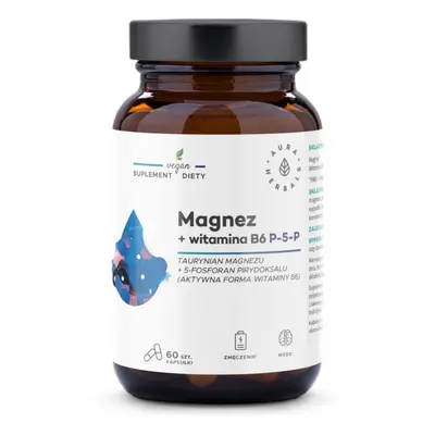 Witaminy i Minerały Magnez + Witamina B6 Aura Herbals Magnez+Witamina B6 P5P 60kaps