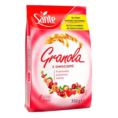 Zdrowa Żywność Zamiennik Śniadania Sante Granola Owocowa 350g