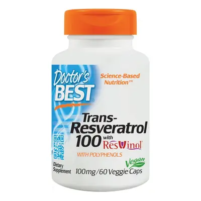 Zdrowe Serce Resweratrol Doctor's Best Trans-Resveratrol 100mg 60vkaps