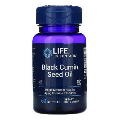 Kwasy Tłuszczowe Olej z Czarnuszki Life Extension Black Cumin Seed Oil 60softgels