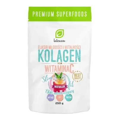 Wsparcie Włosów, Skóry, Paznokci Kompleks Intenson Kolagen + Witamina C 250g